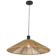 Lattice Black or Natural Rope Rattan Pendant Light - Lighting.co.za