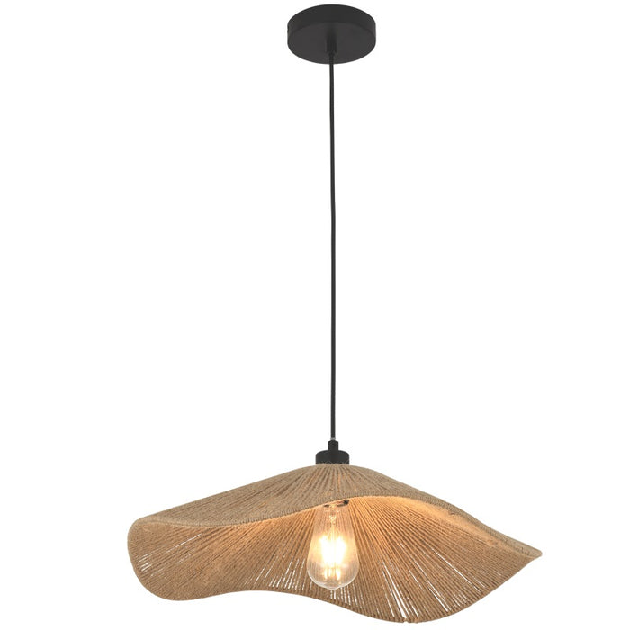 Pesca Natural Rope Rattan Pendant Light