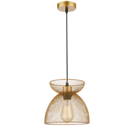 Lucia Gold or Black Mesh Pendant Light - Lighting.co.za