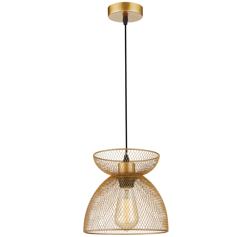 Lucia Gold or Black Mesh Pendant Light - Lighting.co.za