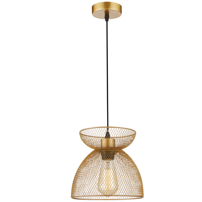 Lucia Gold or Black Mesh Pendant Light