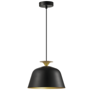 Swoon Black Gold Metal Shade Pendant Light - Lighting.co.za