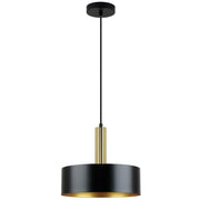 Moda Black Gold | White Silver Metal Shade Pendant Light - Lighting.co.za