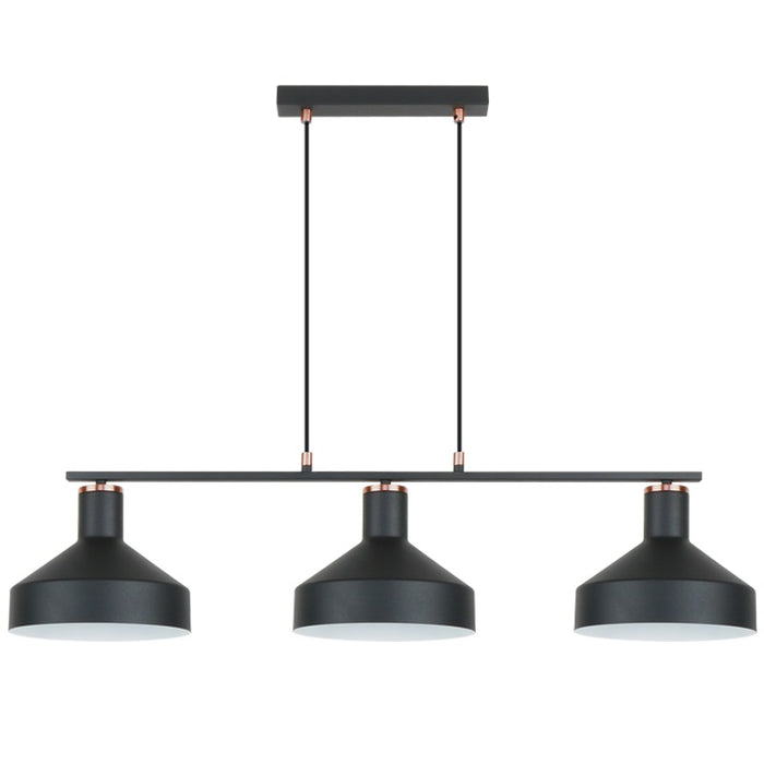 Helga Black | White 3 Light Bar Pendant Light