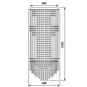 Cascade Drop Chrome and Clear 10 Light Crystal Chandelier - Lighting.co.za