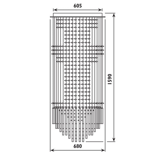 Cascade Drop Chrome and Clear 10 Light Crystal Chandelier - Lighting.co.za