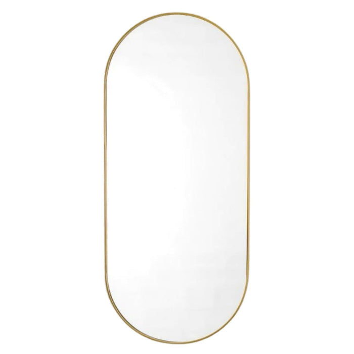 Pill Gold Frame Wall Mirror - Lighting.co.za