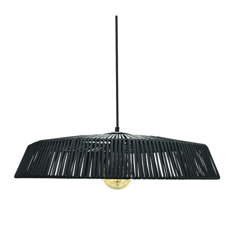 Nelson Natural or Black Rattan Pendant Light - Lighting.co.za