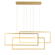 Enigma Black | Gold Horizontal LED Pendant Light - Lighting.co.za