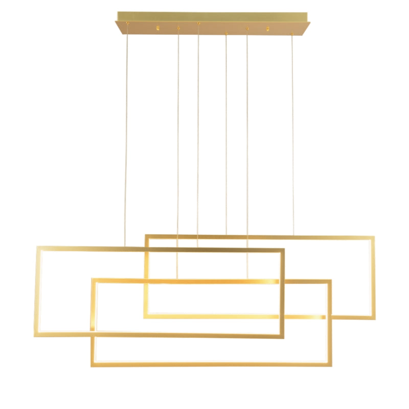 Enigma Black | Gold Horizontal LED Pendant Light - Lighting.co.za