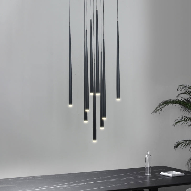 Slim Baton Black | White Tall Tube LED Pendant Light - Lighting.co.za
