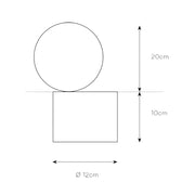 45 Degree Brass | Black | Silver and Opal Glass Table Lamp - Lighting.co.za