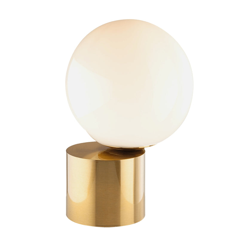 45 Degree Brass | Black | Silver and Opal Glass Table Lamp - Lighting.co.za