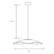 Ameba Clear Perspex LED Pendant Light 2 Sizes - Lighting.co.za