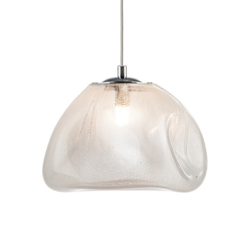 Cumulus Clear or Smokey Fibre Mesh Glass Pendant Light 2 Sizes - Lighting.co.za