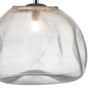 Cumulus Clear or Smokey Fibre Mesh Glass Pendant Light 2 Sizes - Lighting.co.za