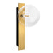 Dew Brass and Clear Glass Ball Wall Light - Lighting.co.za