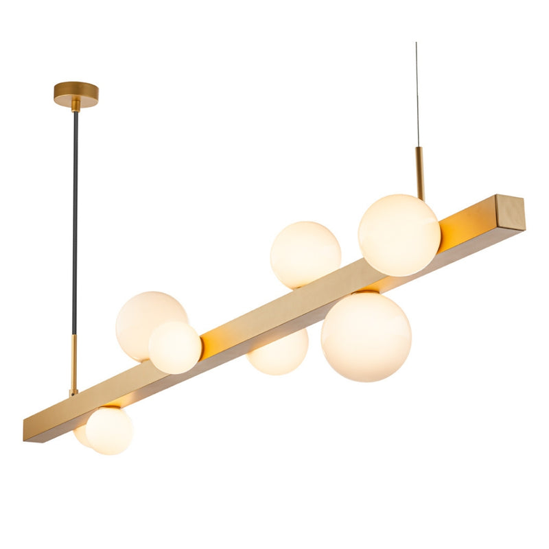 DNA 8 Light Black | Gold and Glass Pendant Light - Lighting.co.za