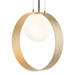 Eclipse Brass and Opal Glass Pendant Light 2 Sizes - Lighting.co.za