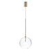 Elements Single Black or Gold and  Clear Glass Pendant Light - Lighting.co.za