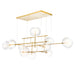 Elements Horizontal Black or Brass and Clear Glass Pendant Light - Lighting.co.za