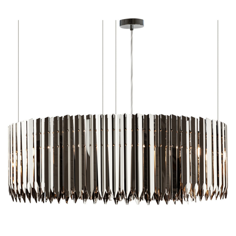 Enigma Black or Chrome Facet Pendant Light 3 Options - Lighting.co.za