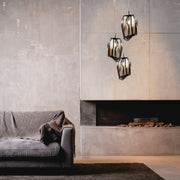 Facets Smokey or Clear Glass Pendant Light - Lighting.co.za