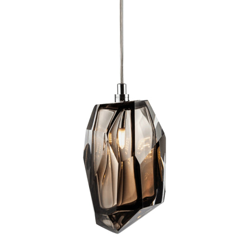 Facets Smokey or Clear Glass Pendant Light - Lighting.co.za