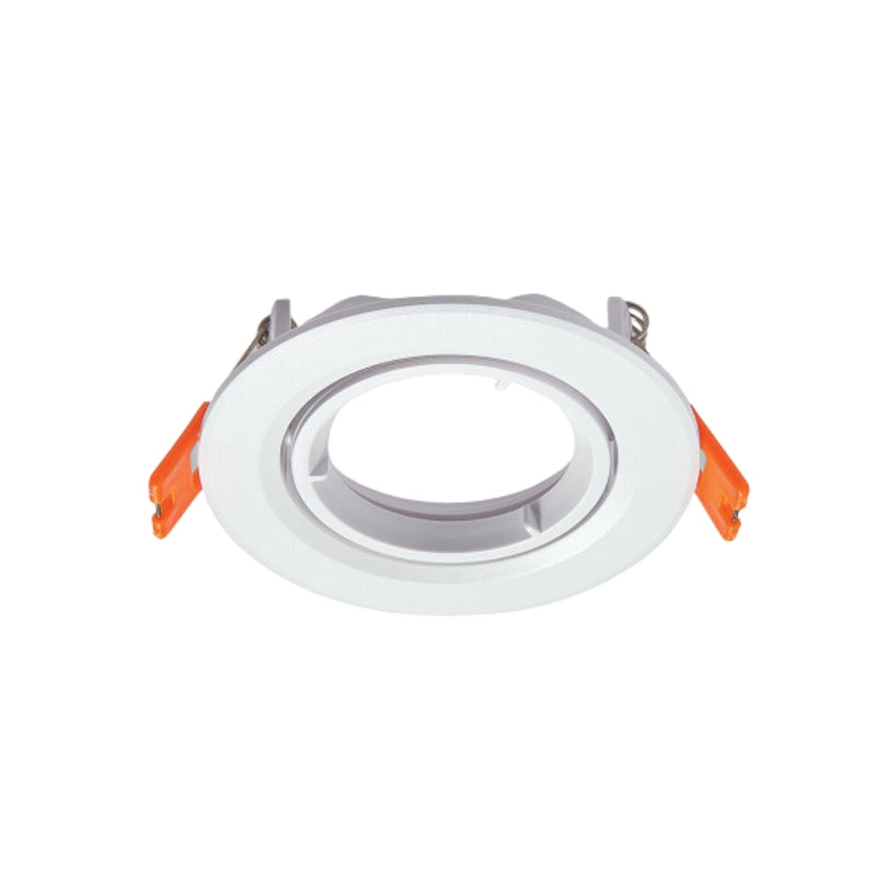 Plain Round White | Black GU10 Recessed 90mm Downlight - Lighting.co.za