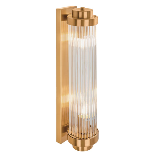 Manhattan Brass Look and Clear Glass Wall Light - Lighting.co.za