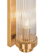 Manhattan Brass Look and Clear Glass Wall Light - Lighting.co.za
