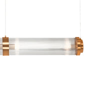 Manhattan Brass Look and Clear Glass Pendant Light - Lighting.co.za