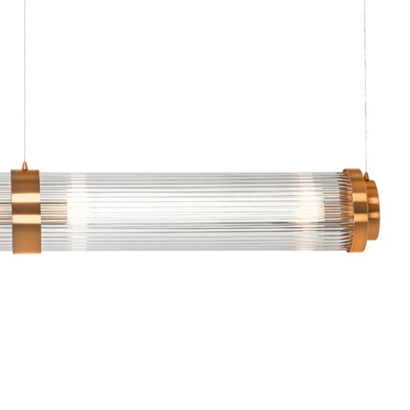 Manhattan Brass Look and Clear Glass Pendant Light - Lighting.co.za