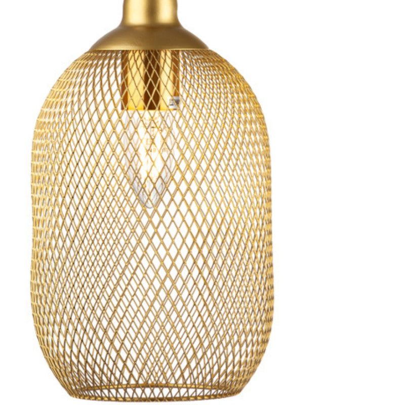 Gold Mesh Pendant Light 2 Options - Lighting.co.za
