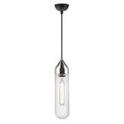 Pill Tall Black | Gold | Chrome and Clear Glass Pendant Light - Lighting.co.za