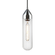 Pill Tall Black | Gold | Chrome and Clear Glass Pendant Light - Lighting.co.za