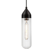 Pill Tall Black | Gold | Chrome and Clear Glass Pendant Light - Lighting.co.za