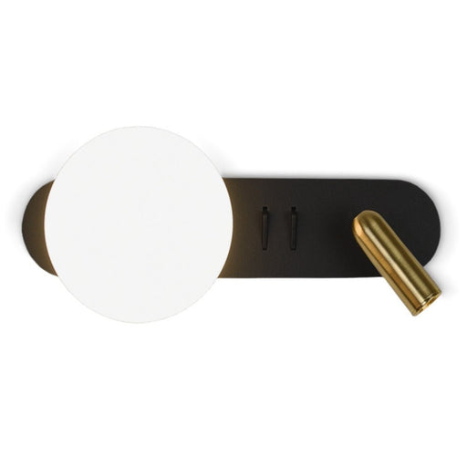 St Regis Black | White and Frosted White Glass Bedside Wall Light - Bathroom Lights - Lighting.co.za