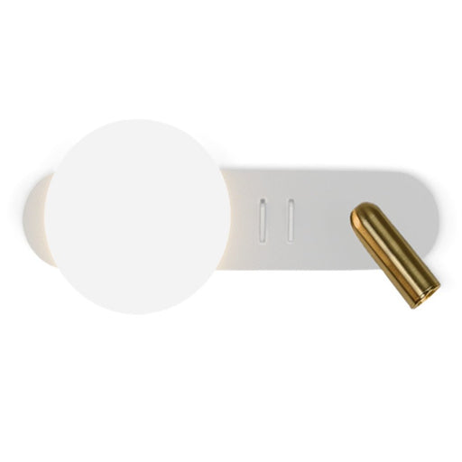 St Regis Black | White and Frosted White Glass Bedside Wall Light - Bathroom Lights - Lighting.co.za