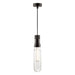 Retro Pill Black | Gold and Clear Ribbed Glass Pendant Light - Lighting.co.za