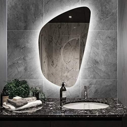 Trinity LED Backlit Irregular Wall Mirror 3 Sizes - Lighting.co.za