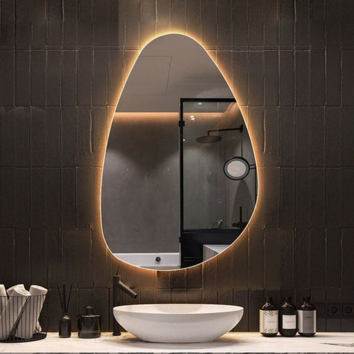 Trinity LED Backlit Irregular Wall Mirror 3 Sizes - Lighting.co.za