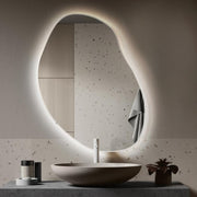 Trinity LED Backlit Irregular Wall Mirror 3 Sizes - Lighting.co.za
