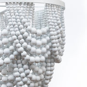 Sierra White Double Draped Beaded Chandelier - Lighting.co.za