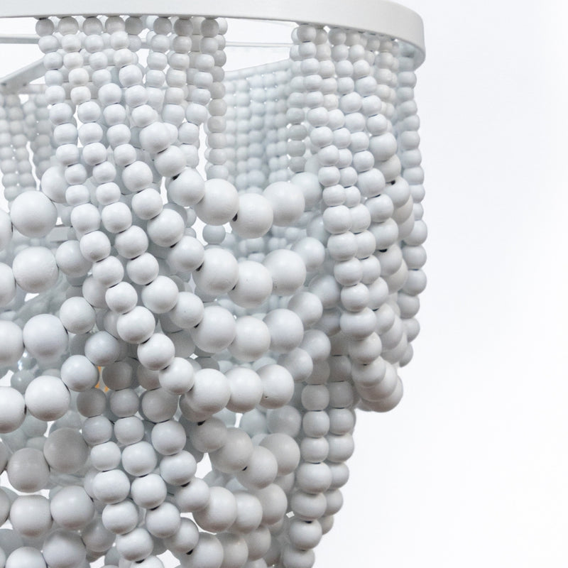 Sierra White Double Draped Beaded Chandelier - Lighting.co.za