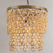 Jamie Natural Beaded Chandelier - Lighting.co.za