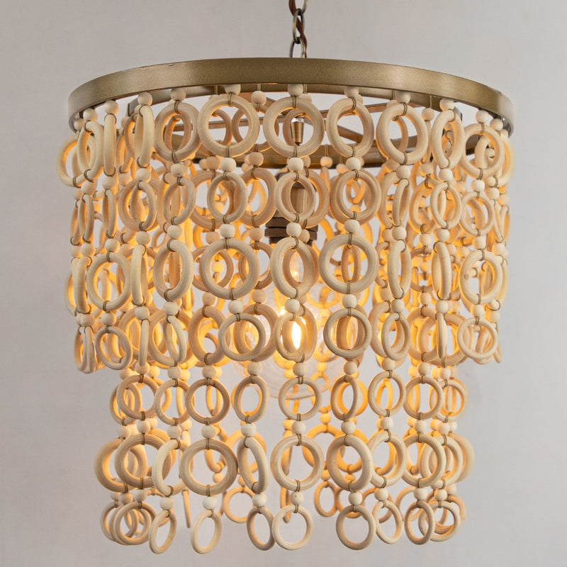 Jamie Natural Beaded Chandelier - Lighting.co.za