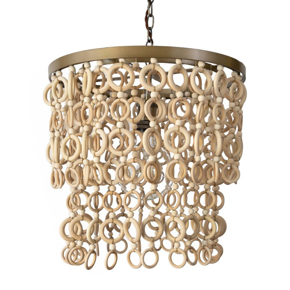 Jamie Natural Beaded Chandelier 3 Sizes — Lighting.co.za