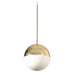 Fifty50 Gold or Black and Opal Glass Pendant Light 3 Sizes - Lighting.co.za
