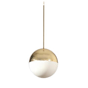 Fifty50 Gold or Black and Opal Glass Pendant Light 3 Sizes - Lighting.co.za